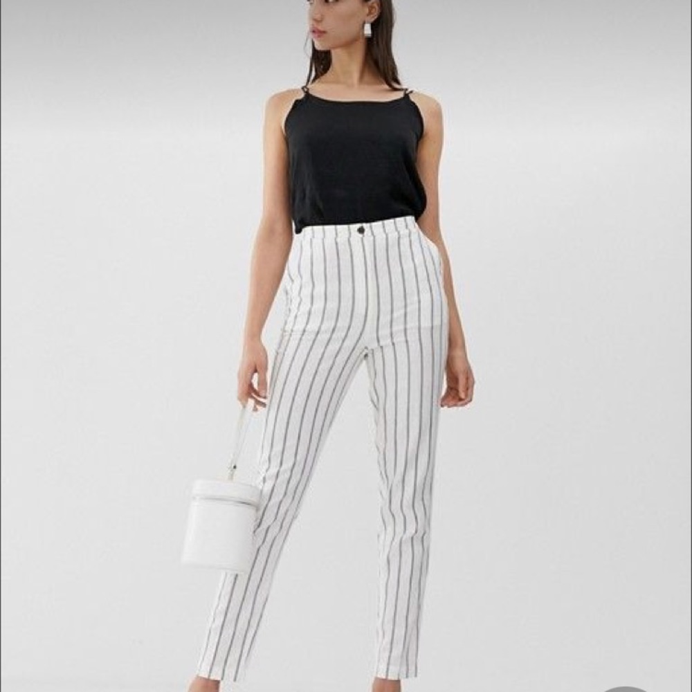 ASOS Petite linen tapered trousers
